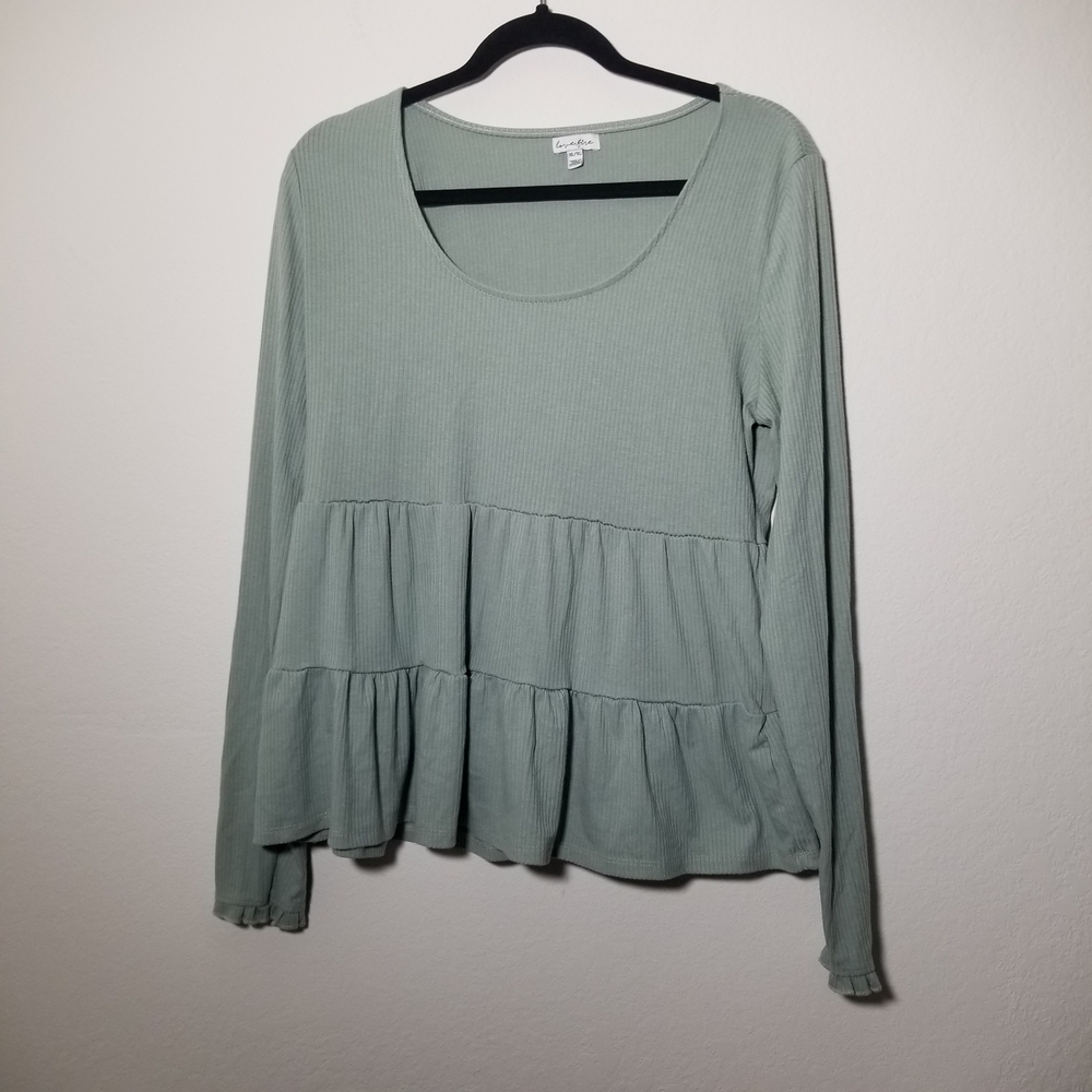 love, Fire Sage Tiered Blouse